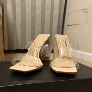 Mudd Beige and Clear Women's Heels